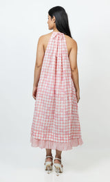 Cotton Hand Block Printed Dress - Pink