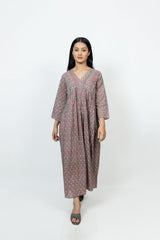 Cotton Hand Block Printed Dress - Pink