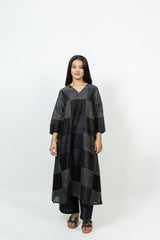 Chanderi Parallel - Black