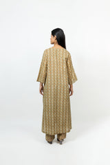 Cotton Hand Block Printed Kurta - Brown