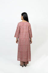 Cotton Hand Block Printed Kurta - Pink