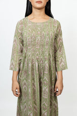 Cotton Hand Block Printed Kurta - Green