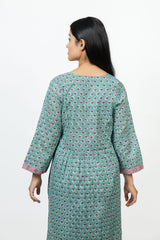 Cotton Hand Block Printed Kurta - Green