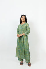 Cotton Hand Block Printed Kurta - Green