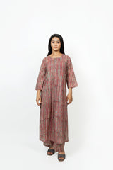 Cotton Hand Block Printed Kurta - Red