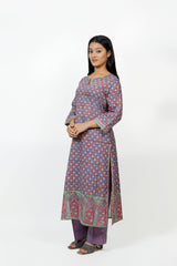 Cotton Hand Block Printed Kurta - Pink