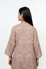 Cotton Hand Block Printed Kurta - Pink