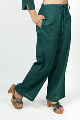 Cotton Parallel - Dark Green