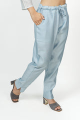 Chanderi Pant - Blue