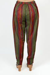 Cotton Hand Block Printed Pant - Maroon