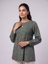 Green Hand-Block Printed Cotton Top
