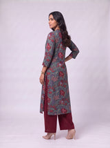 Green Cotton Hand Block Floral Print Kurta