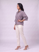 Blue Cotton Hand Block Printed Shirt