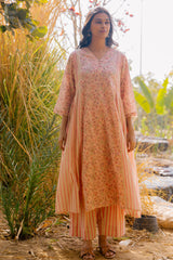 Cotton Hand Block Printed kurta- Pink