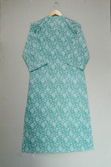 Cotton Screen Printed Kurta - Green