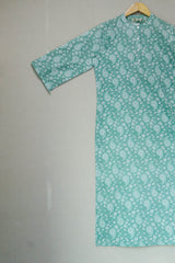 Cotton Screen Printed Kurta - Green