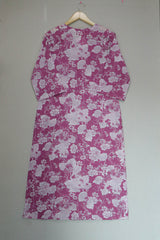 Cotton Screen Printed Kurta - Purple