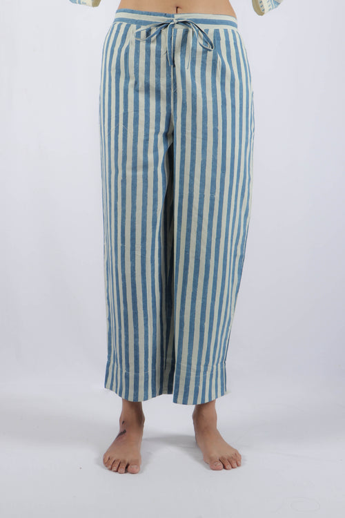 White Striped Cotton Parallel