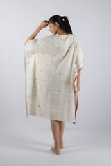 White Malkha Cotton Kaftan