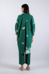 Green Floral Poplin Tunic