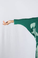 Green Floral Poplin Tunic