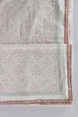 Rust Geometric Hand Block Printed Cotton Dohar