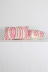 White Floral Hand Block Printed Cotton Cushion Cover