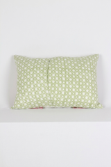 Pink Floral Hand Block Printed Cotton Cushion Cover