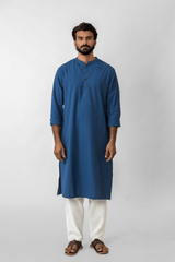 Blue Jamal Stripe Cotton Kurta