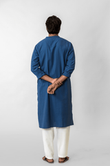 Blue Jamal Stripe Cotton Kurta