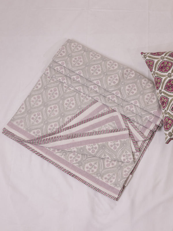 Cotton Hand Block Printed Dohar - Green