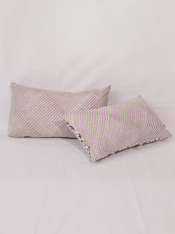 Cotton Handblock Printed Cushion Cover - Green