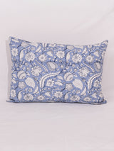 Cotton Handblock Printed Cushion Cover - Indigo