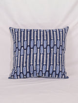Cotton Handblock Printed Cushion Cover - Indigo