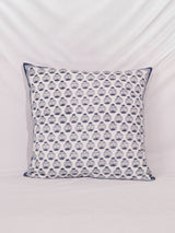 Cotton Handblock Printed Cushion Cover - Indigo