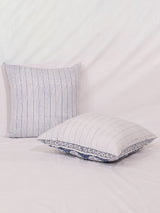 Cotton Handblock Printed Cushion Cover - Indigo