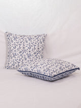 Cotton Handblock Printed Cushion Cover - Indigo