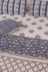 Cotton Hand Block Printed Quilt - Indigo