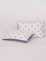 Cotton Handblock Printed Cushion Cover - Blue