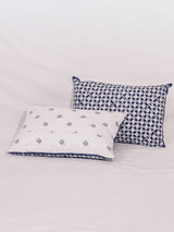 Cotton Handblock Printed Cushion Cover - Blue