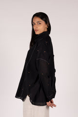 Black Jamdani Cotton Shirt