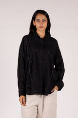 Black Jamdani Cotton Shirt