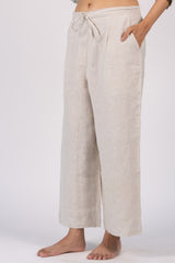 Beige Pure Linen Parallel