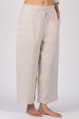 Beige Pure Linen Parallel