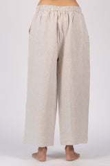 Beige Pure Linen Parallel