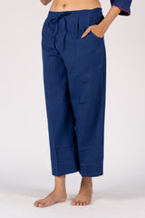 Blue Handloom Cotton Parallel