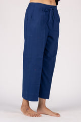 Blue Handloom Cotton Parallel