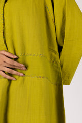 Cotton Hand-Embroidered Handloom Green Tunic