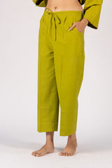 Solid Cotton Green Parallel