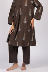 Black Ajrakh Cotton Hand Block Printed Tunic